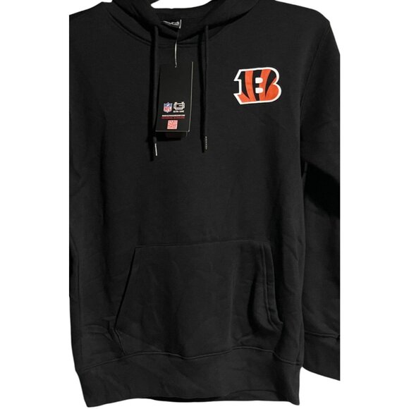 NFL Ultra Game Cincinnati Bengals Hoodie Mens Small Black Cotton Blend - Picture 5 of 12